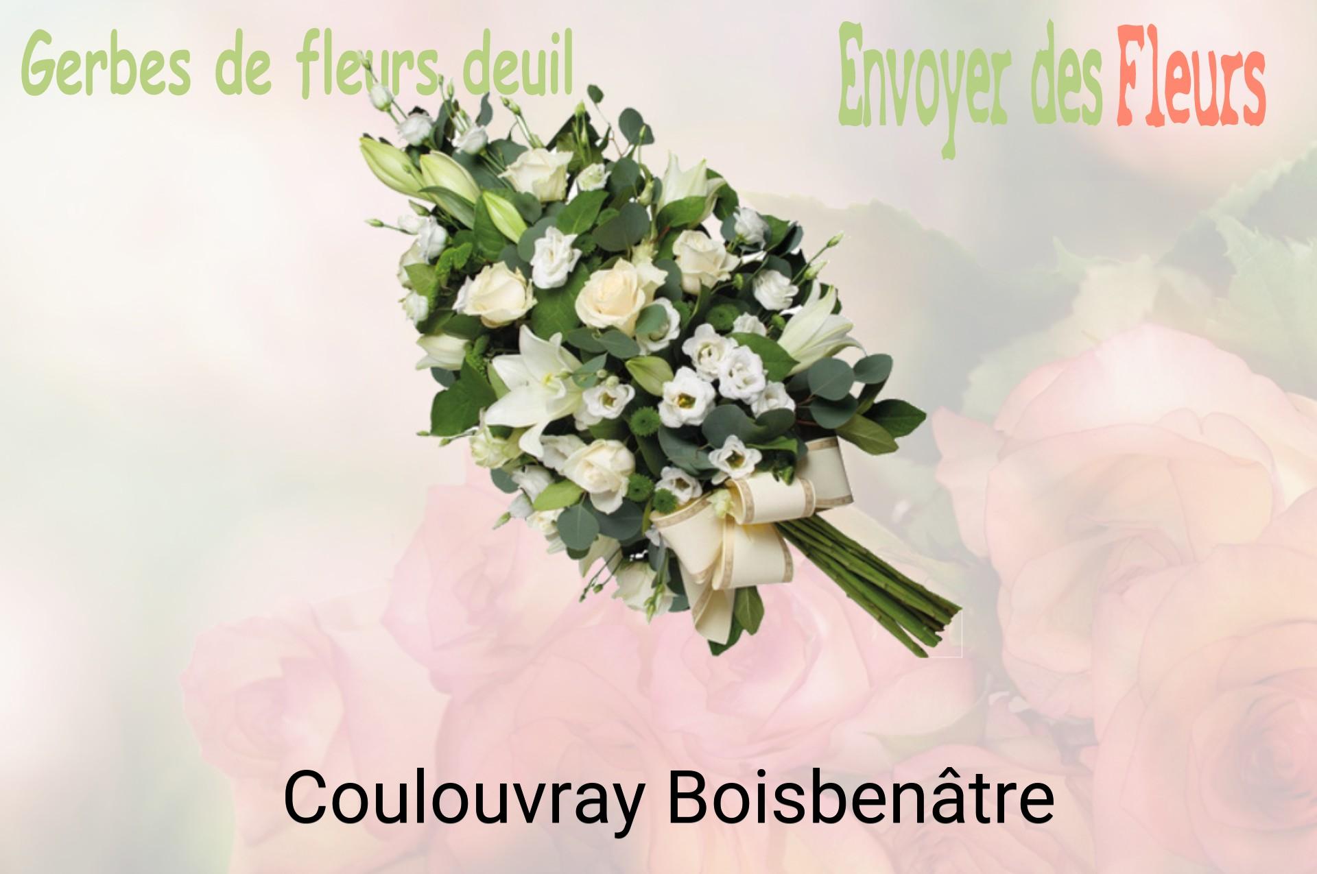 Gerbe de fleurs de deuil livrée à Coulouvray-Boisbenâtre